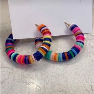 Colorful hoop earrings